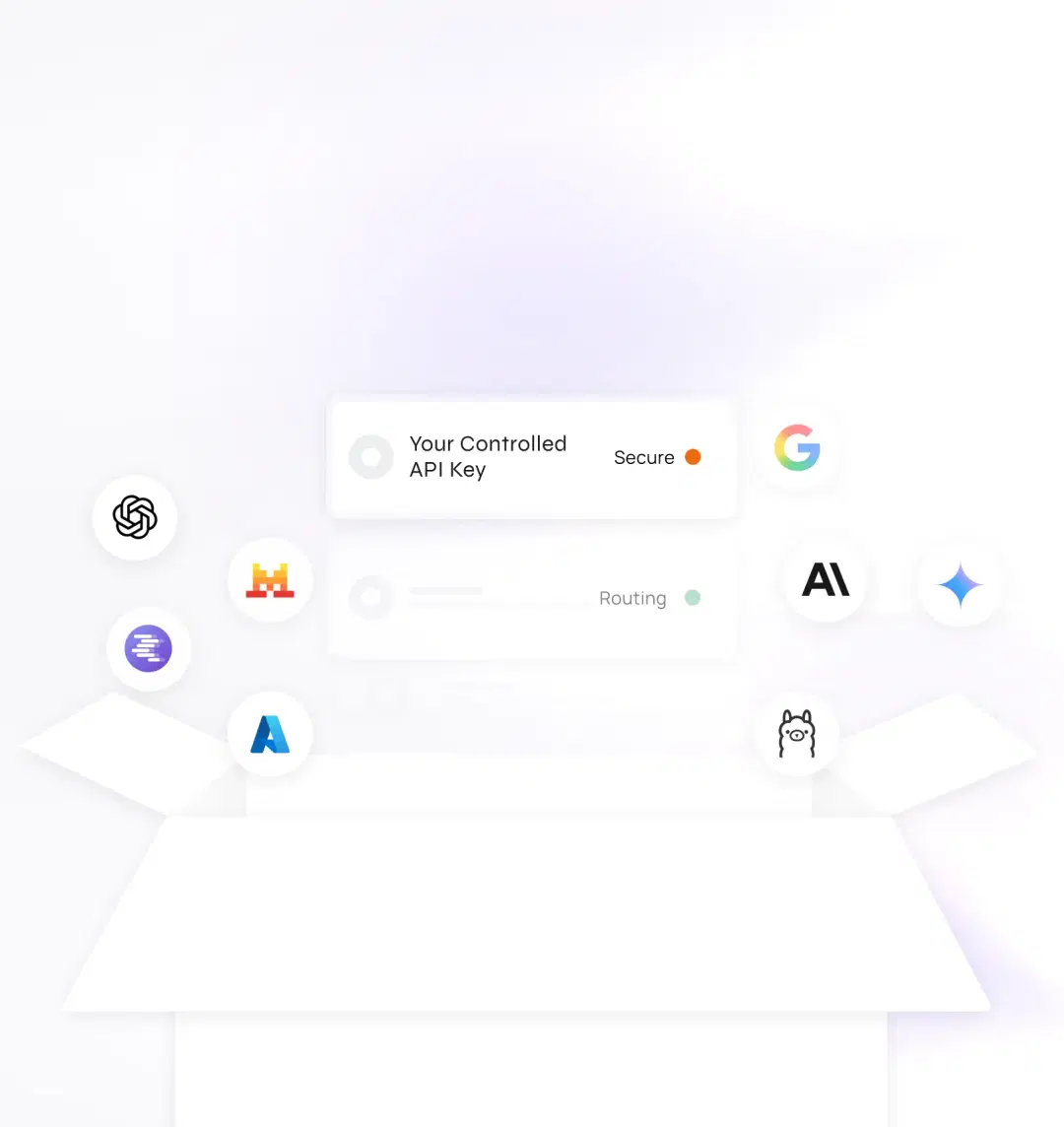Connected cloud presentation deployment with customer-controlled AI provider credentials